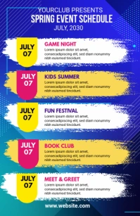 Maximalist Event Schedule Template Tabloid
