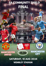 Community Shield Vip Pass Community Shield Final Posters Template | PosterMyWall