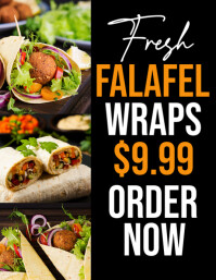 Maximalist Falafel Wraps Flyer (us Letter) template