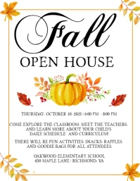 Maximalist Fall Open House Flyer (us Letter) template