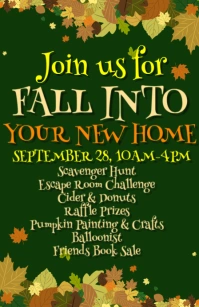 Maximalist Fall Open House Tabloid template