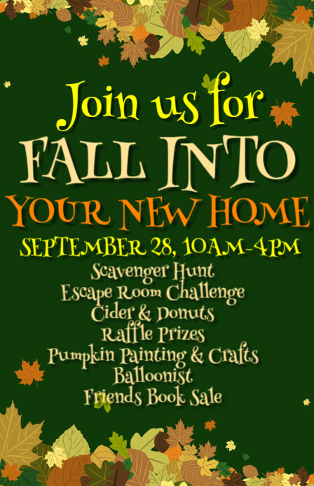 Maximalist Fall Open House Tabloid template