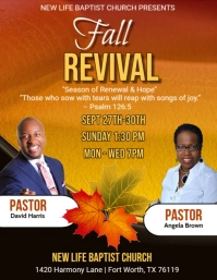 Maximalist Fall Revival Flyer (us Letter) Volante (Carta US) template