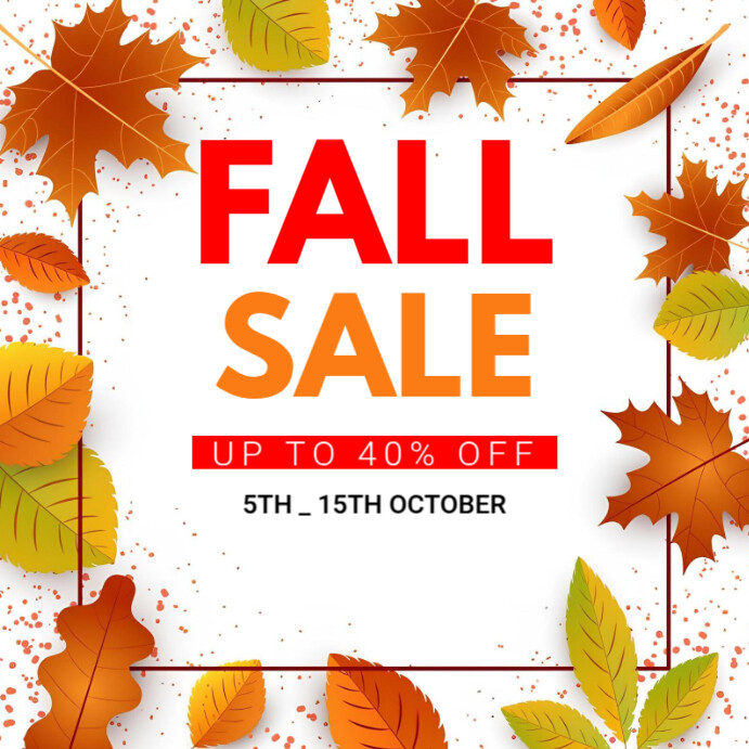 Maximalist Fall Sale In Instagram Post template