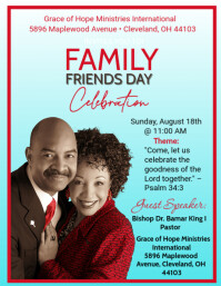 Maximalist Family And Friends Day Celebration Flyer (us Letter) template