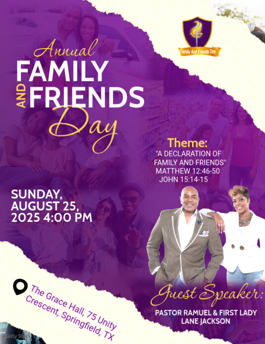 Maximalist Family And Friends Day  Flyer (us Letter) Pamflet (VSA Brief) template