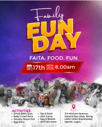 Maximalist  Family Fun Day Flyer Instagram Portrait template