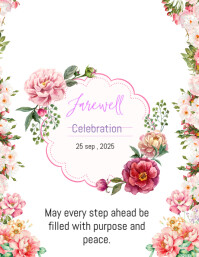 Maximalist Farewell Party Greeting Card Flyer (us Letter) template