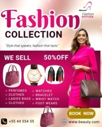 Maximalist Fashion Collection Boutique Apparel Shop Clothing Outlet Trends Ladies Dress Shop Instagram Portrait template