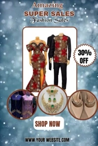 Maximalist Fashion Sale Flyer Template  Pinterest Graphic