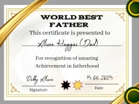 Maximalist  Father's Day Award Presentation  Yard Sign template