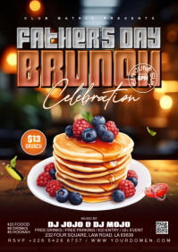 Maximalist Father's Day Brunch  A4 template
