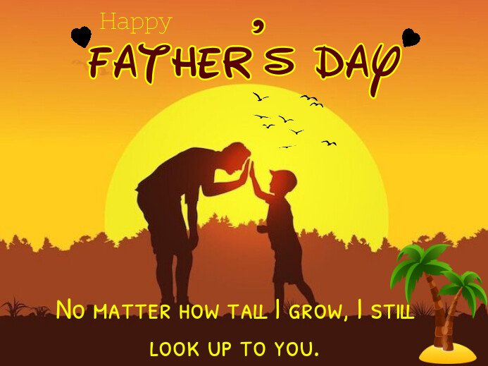 Maximalist Father's Day Yard Sign Znak podwórkowy template