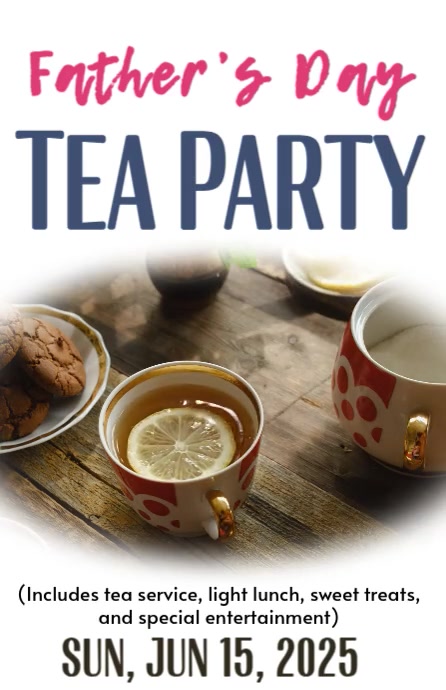 Maximalist Father Day Tea Party Tabloid Template | PosterMyWall