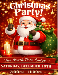 Maximalist Festive Joyful Christmas Party Flyer (us Letter) template