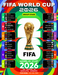 Maximalist FIFA World Cup 2026 Flyer Pamflet (Letter AS) template