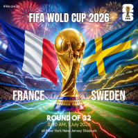 Maximalist FIFA World Cup 2026 Match Instagram Post template