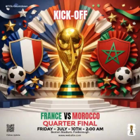 Maximalist FIFA World Cup Quarter Final Square Video Isikwele (1:1) template