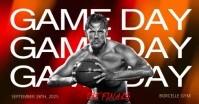Maximalist Final Game Match Ad Flyer Design Facebook Event Cover template