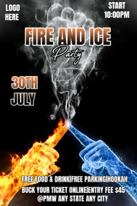 Maximalist Fire And Ice Party  Pinterest Graphic template