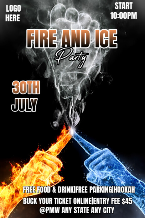 Maximalist Fire And Ice Party  Pinterest Graphic template