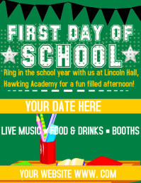 Maximalist First Day Of School Poster Flyer (us Letter) template