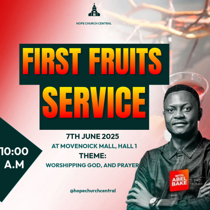 Copy of Maximalist First Fruits Service Instagram Post | PosterMyWall