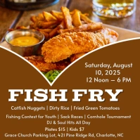 Maximalist Fish Fry Flyer Instagram Post template