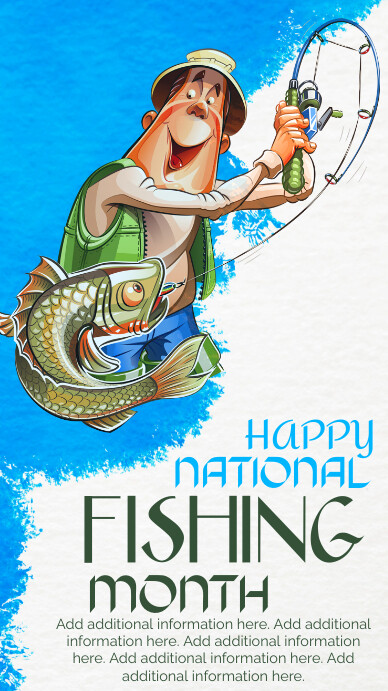 Maximalist Fishing Month Digital Display (9:1 template
