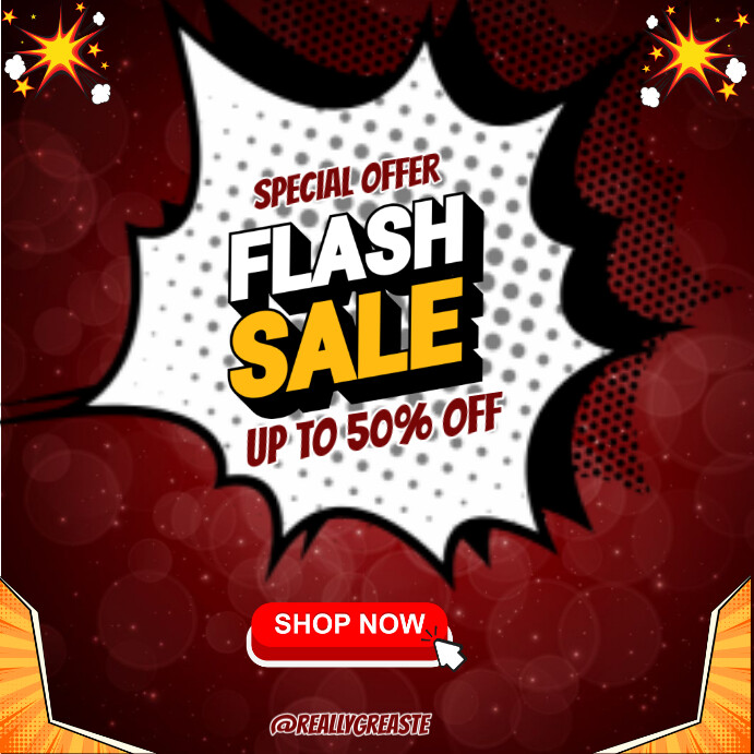 Maximalist Flash Sale Instagram Post Template | PosterMyWall