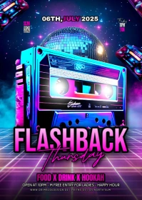 Maximalist Flashback Party A6 template