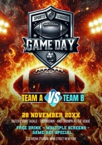 Maximalist Football League Flyer A4 template