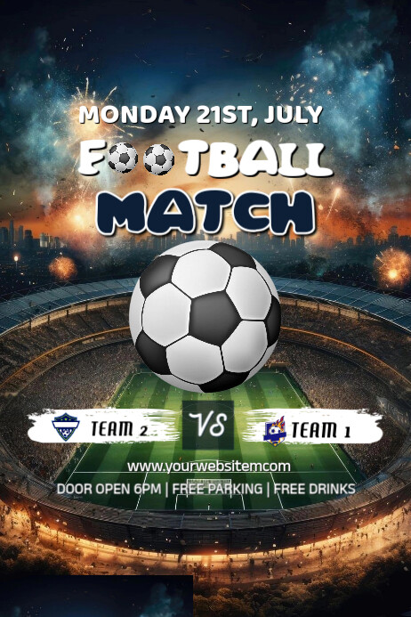 Match Notes Banner Maximalist Football Match Day Banner 4' × 6' Template | PosterMyWall