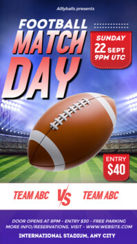 Maximalist Football Match Day Flyer Instagram Story template