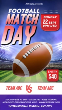 Maximalist Football Match Day Flyer Instagram Story template