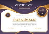 白色 Certificate of Appreciation A4 Template
