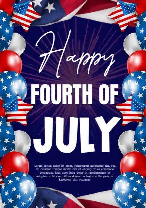 Maximalist Fourth Of July A4 template