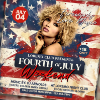 Maximalist Fourth of July Weekend Party Instagram Post template