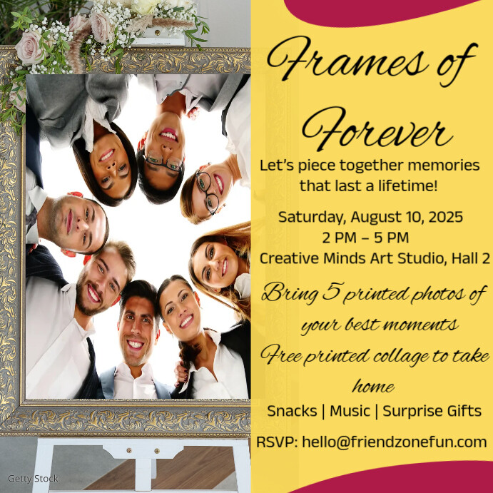 Maximalist Frames Of Forever Instagram Post template