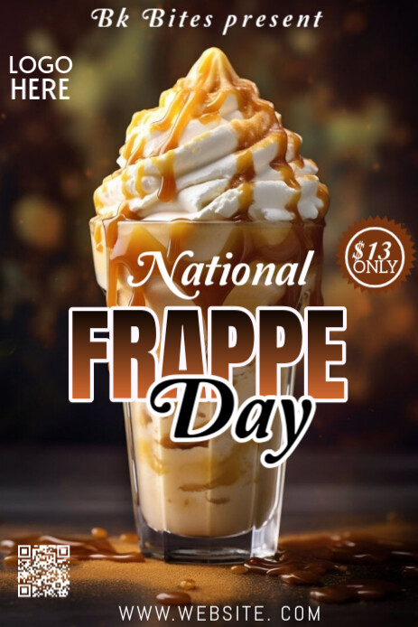 Maximalist Frappe National Day Pinterest Graphic template