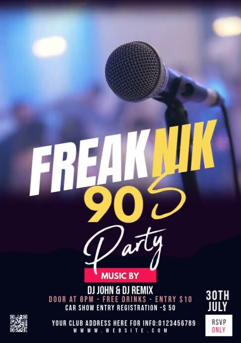 Maximalist Freaknik Flyer A5 template