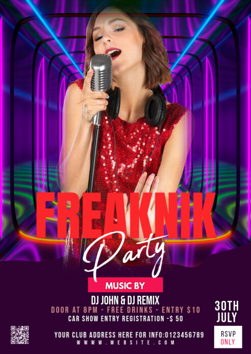 Maximalist Freaknik Flyer A6 template