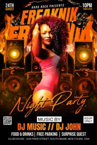 Maximalist Freaknik Night Party  Flyer Poster 海报 template