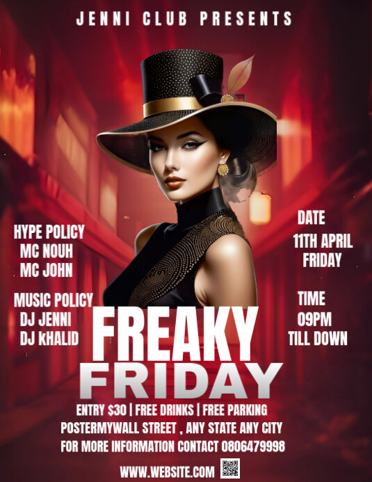 Maximalist Freaky Friday Flyer Design  Flyer (us Letter) Pamflet (VSA Brief) template