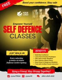 Maximalist Free Self Defence Classes Flyer Flyer (us Letter) template