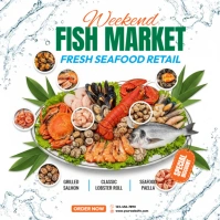 Maximalist Fresh Seafood Market Square (1:1) template