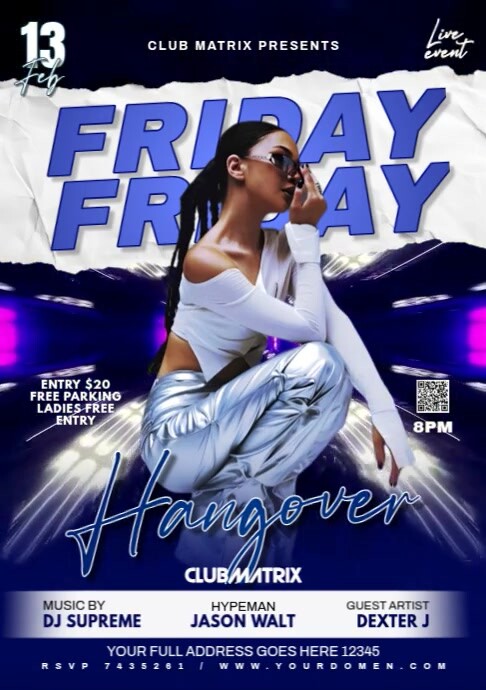 Maximalist Friday Hangover  A4 template