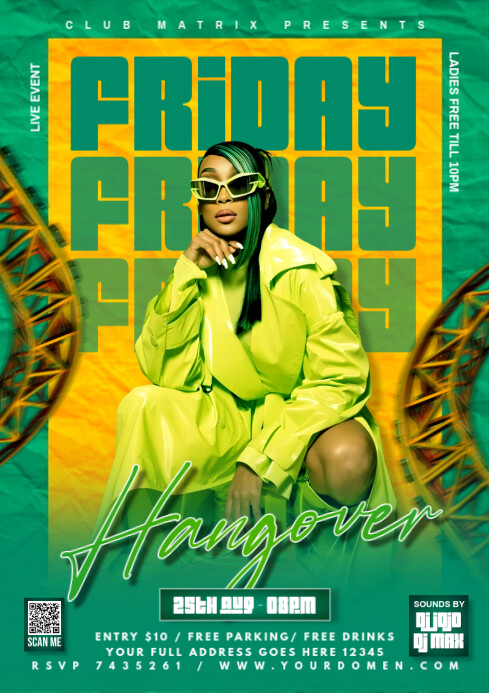 Maximalist Friday Hangover  A4 template