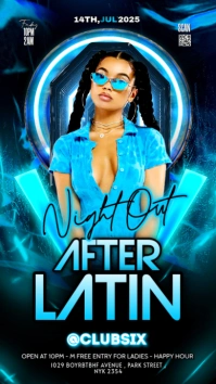 Maximalist Friday Latin Party Flyer Instagram Story Instagram-Story template