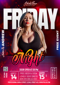 Maximalist Friday Night  A4 template
